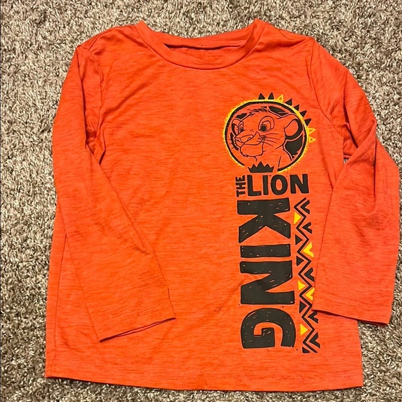 Disney jumping bean active kids Orange Lion King long sleeve tshirt size 4T - Picture 1 of 4